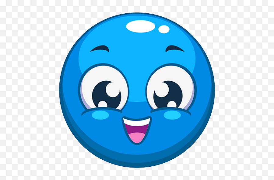 Fy Smiley Bleu Heureux - Émoticône Clipart Cartoon Smiley Bleu Emoji,Blob Emojis