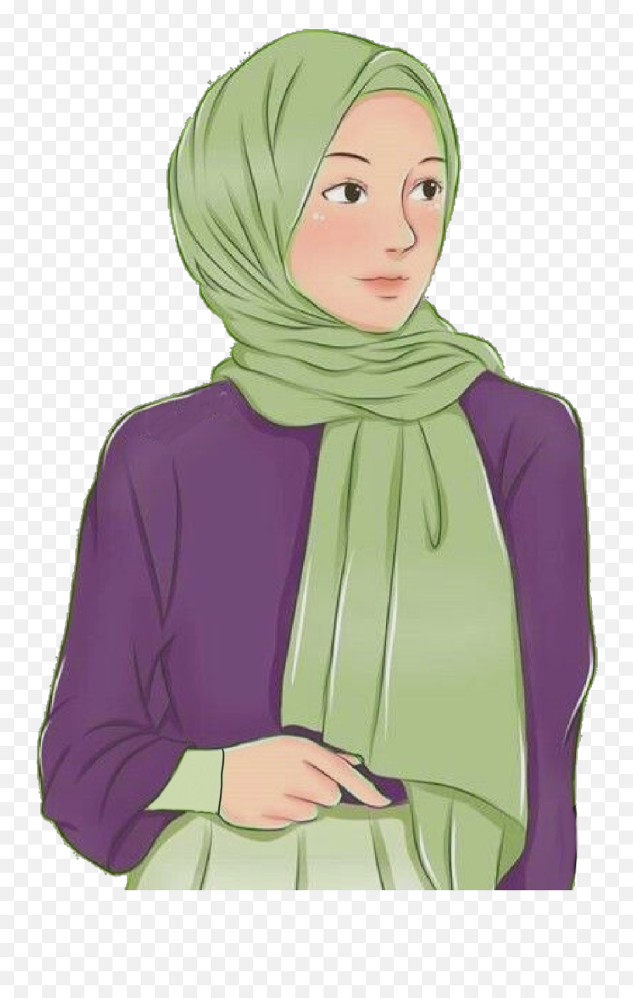 Muslim Moslem Islam Hijab - Hipster Hijab Cartoon Emoji,Hijab Emoji