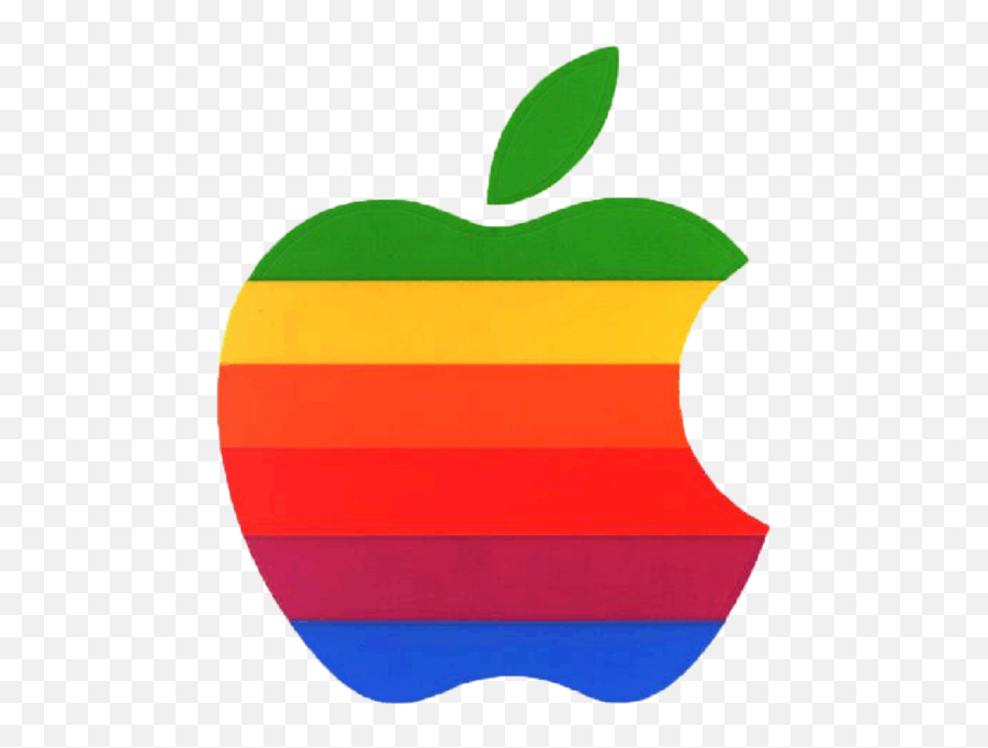 Apple Logo Rainbow - Transparent Apple Logo Gif Emoji,Apple Logo Emoji