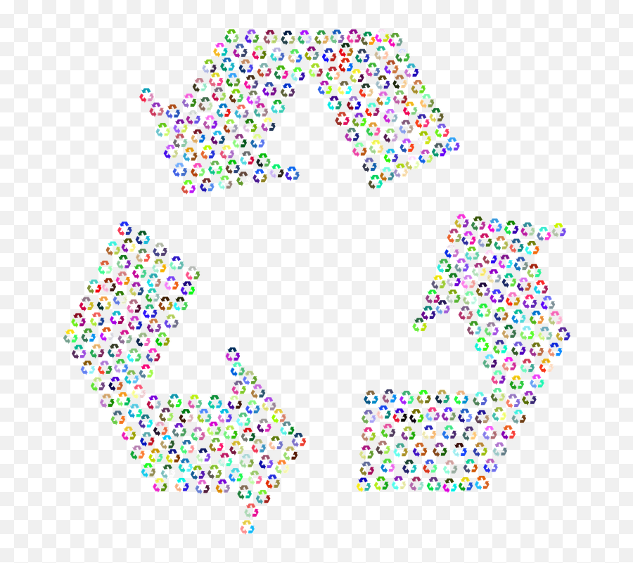 Free Fractal Art Vectors - Recycling In Black And White Emoji,Calendar Emoji