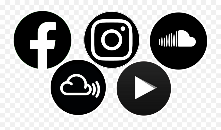 Logos Blackandwhitelogos Sticker By Dubrootsgirl - Facebook Instagram Soundcloud Logo Emoji,Youtube Logo Emoji