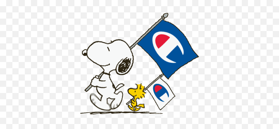 Linus And Lucy Dance Gif - Snoopy Holding Flag Emoji,Snoopy Dance Emoticon