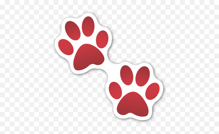 Paw Prints - Transparent Background Dog Paws Clip Art Emoji,Paw Print Emoji