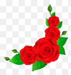 Free Rose Corner Cliparts Download - Red Rose Corner Png Emoji,Roses Emoticon