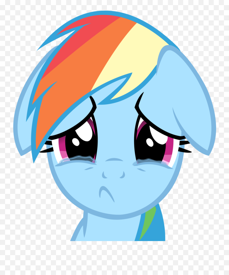 Crying Clipart Sad Crying Sad - Rainbow Dash Cry Png Emoji,Sad Emoji Meme