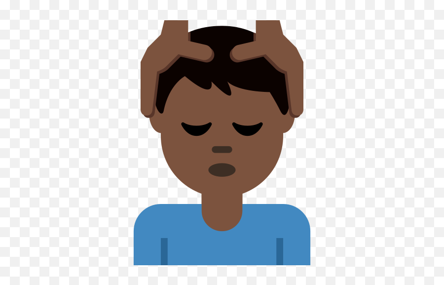 Man Getting Massage Emoji With Dark Skin Tone Meaning - Emoji Masaje,Male Symbol Emoji