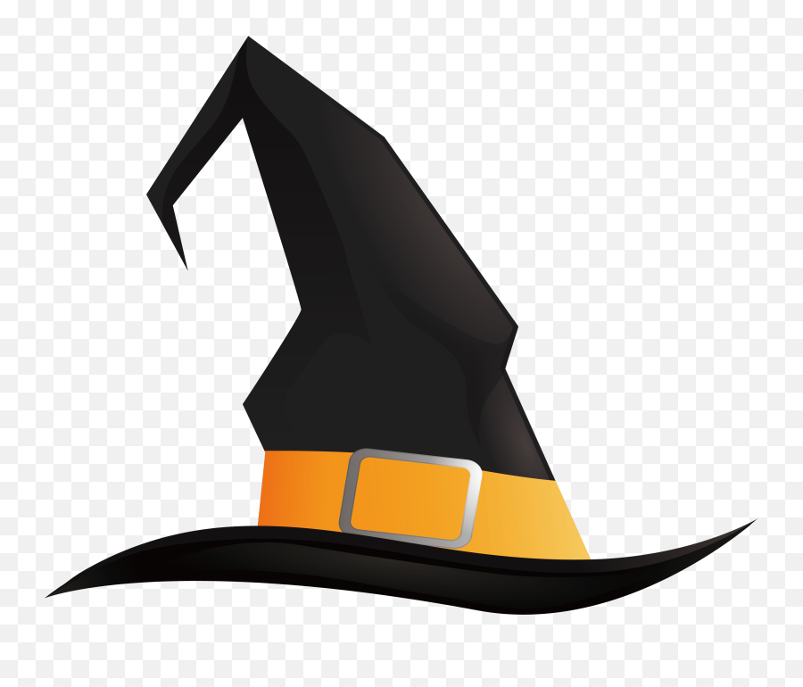 Witch Hat Halloween Pointed Hat - Transparent Background Witch Hat Clipart Emoji,Wizard Emoji