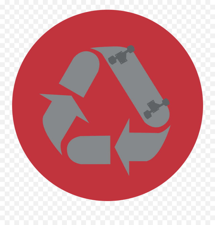 Skateboard Recycle Symbol Young - Recycle Blue Background Emoji,U Emoticon