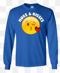 Emoji Valentines Day Shirt Hugs And Kisses Heart