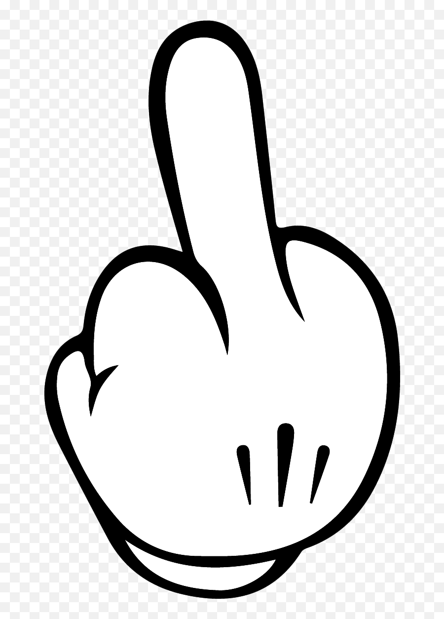 Cartoon Middle Finger Png Emoji,Emoticons Giving The Finger