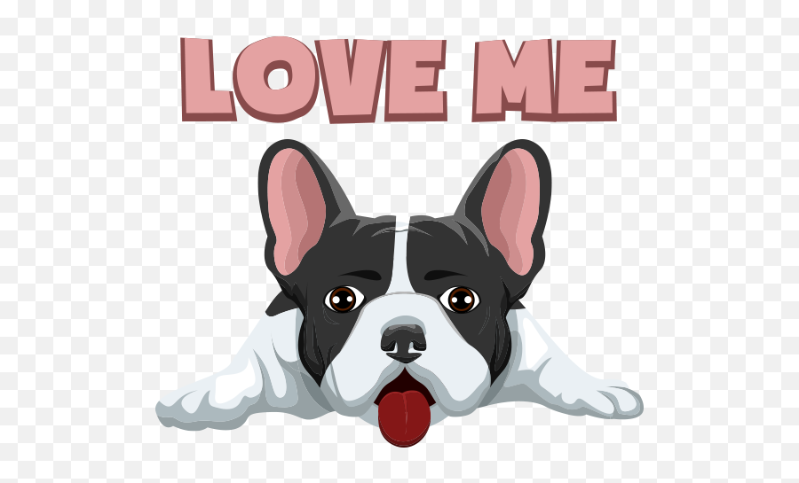 French Bulldog - Cartoon French Bulldog Png Emoji,French Bulldog Emoji