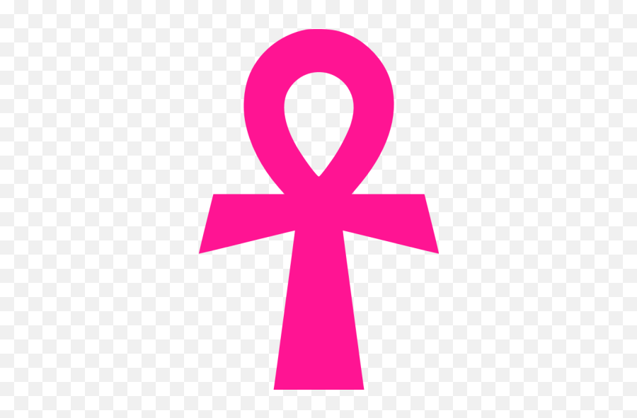 Deep Pink Ankh Icon - Cross Emoji,Ankh Emoticon