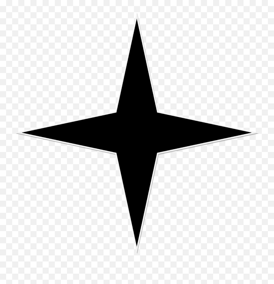 Black Stars Transparent Png Clipart - 4 Point Star Vector Emoji,Black Star Emoji