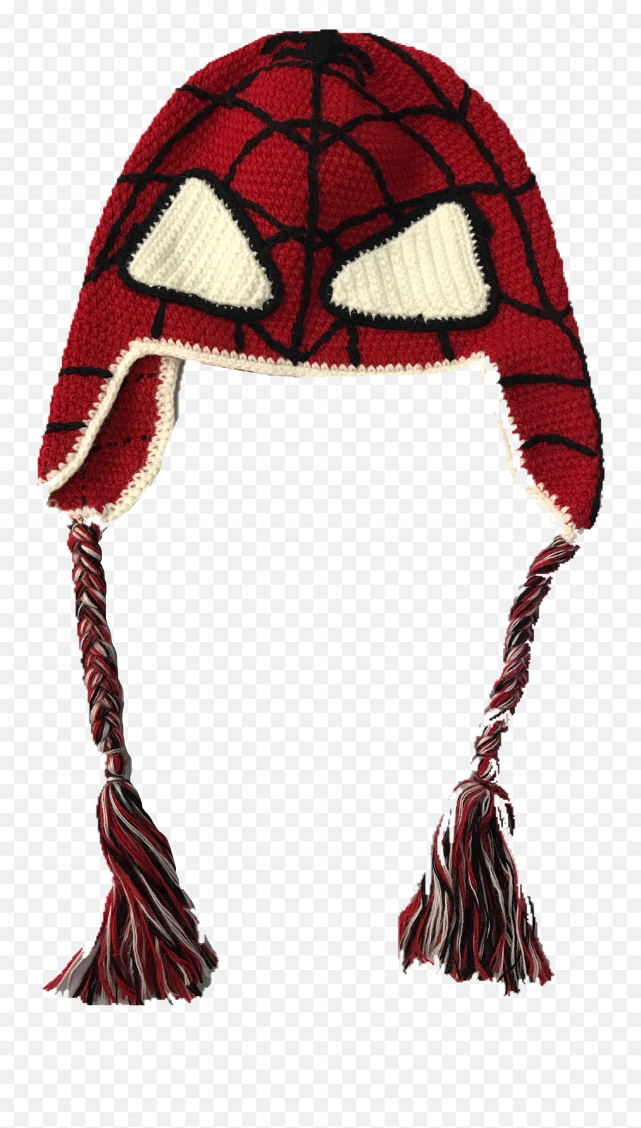 Peruvian Handmade Crochet Spiderman Superhero Earflap Knit Hat Emoji,Spiderman Emoji