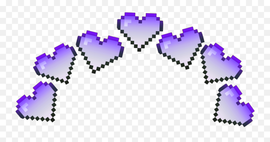 Heart Hearts Emoji Emojisemojis Tumblr Kawaii Pixel Pur - Graphic Design,Pixel Emojis