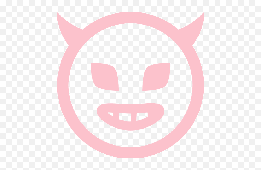 Pink Evil Icon - Free Pink Emoticon Icons Cartoon Emoji,Evil Emoticon