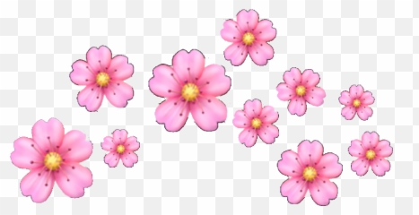 Flower Heartcrown Flowercrown Pink Floweremoji Emoji - Cute Pink Transparent Flowers,Lily Emoji