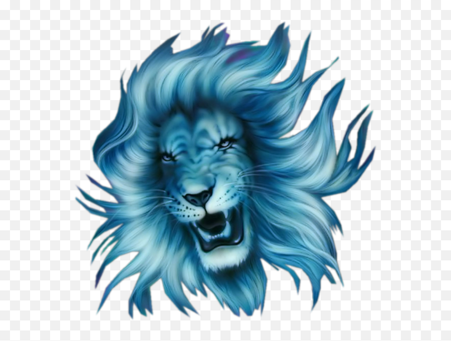 Blue Lion Head Psd Official Psds - Reggae Lion Emoji,Lion Face Emoji