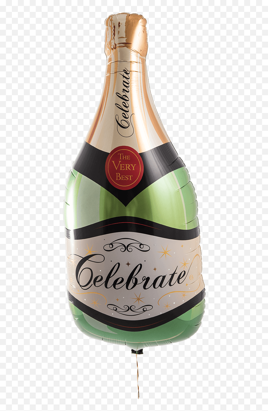 Green Champagne Bottle Supershape Balloon - Champagne Emoji,Champagne Emoji
