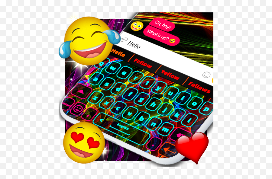 Neon Keyboard Emoji U2013 Apps On Google Play - Smiley,Spanish Emoticons