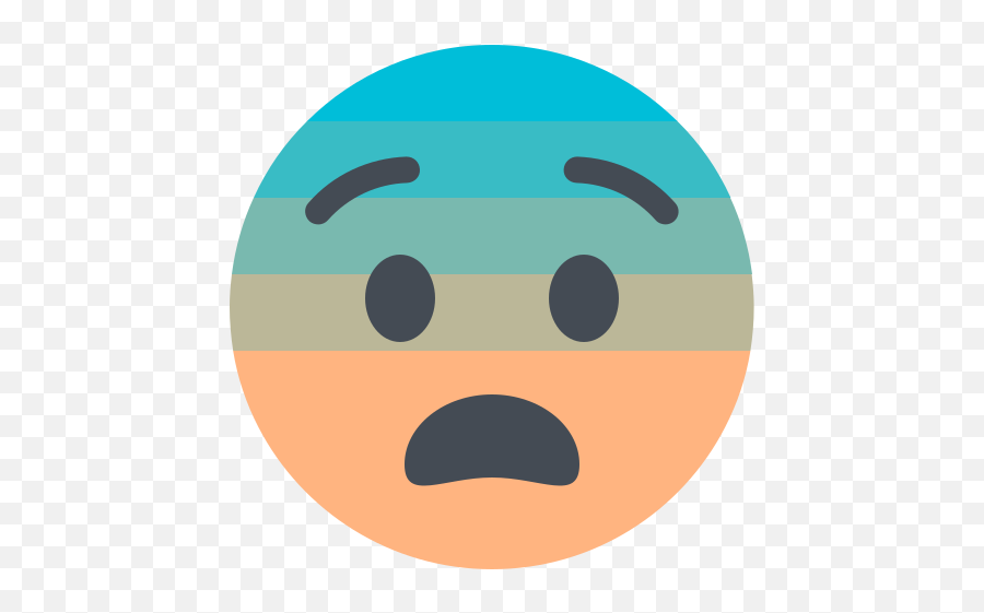 Fearful Face Emoji Free Icon Of E Face - Happy,Face Emoji