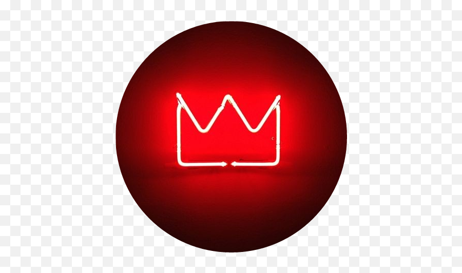 Aethestic Red Light Crown Sticker - Neon Red Aesthetic Emoji,Red Light Emoji