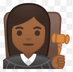 Woman Judge Emoji Clipart - Transparent Girl