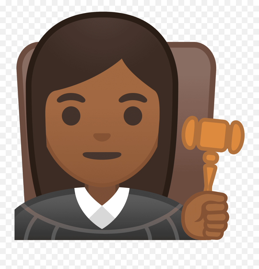 Woman Judge Emoji Clipart - Transparent Judge Girl,Judge Gavel Emoji