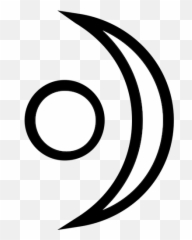 Vector Graphics Of Moon And Dot Ancient - Crescent With Symbol Emoji