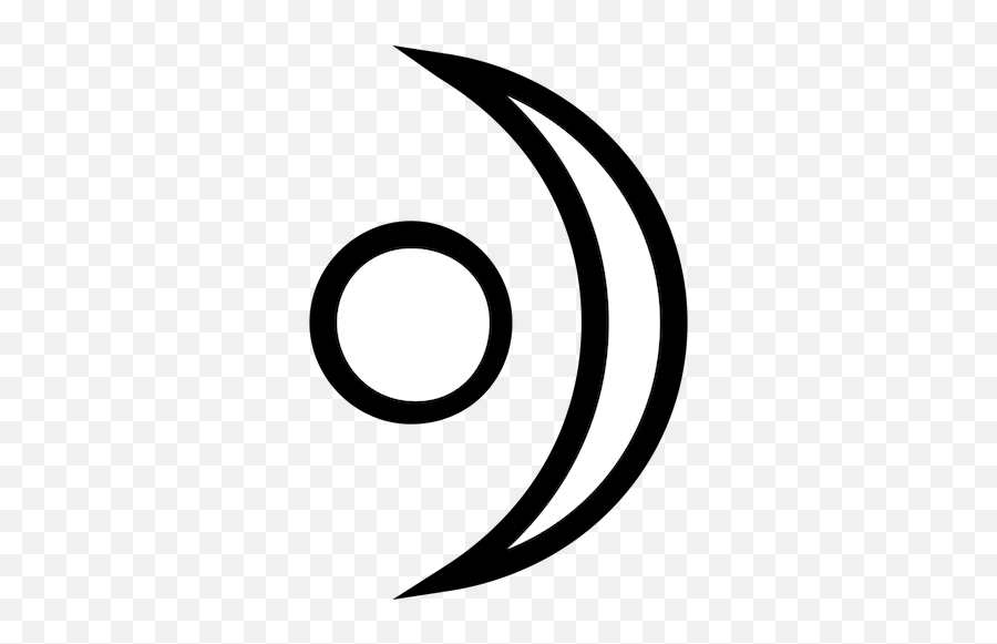 Vector Graphics Of Moon And Dot Ancient - Crescent Moon With Dot Symbol Emoji,Trinidad Flag Emoji