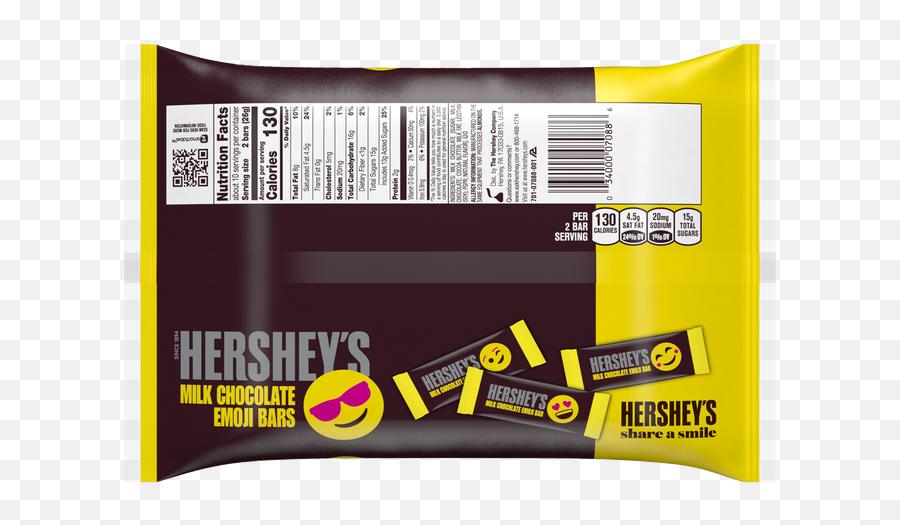 Hersheys Milk Chocolate Emoji Candy Bars Snack Size - Hershey Company,Milk Emoji