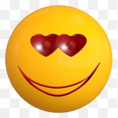 Smile Emoticon Love Ball Face - Baseball Clip Art Emoji,Eyes Emoji
