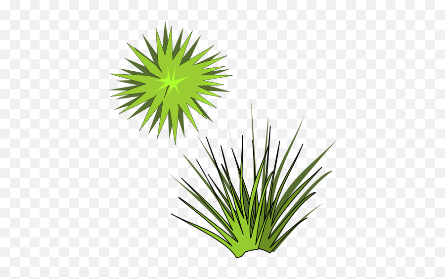 Spiky Plant With Green Sun Above - Spiky Clipart Emoji,Weed Plant Emoji