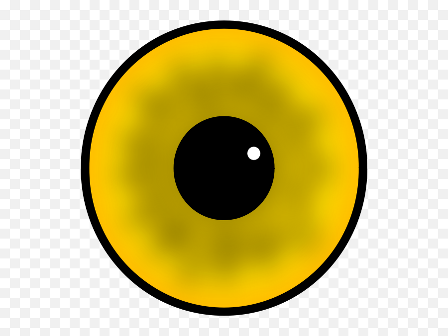 Yellow Human Eye Iris And Pupil Vector Image - Yellow Eye Clipart Emoji,Eye Roll Emoticon