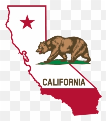 California Bear Flag Map Usa - California Map With Bear Emoji,California State Flag Emoji