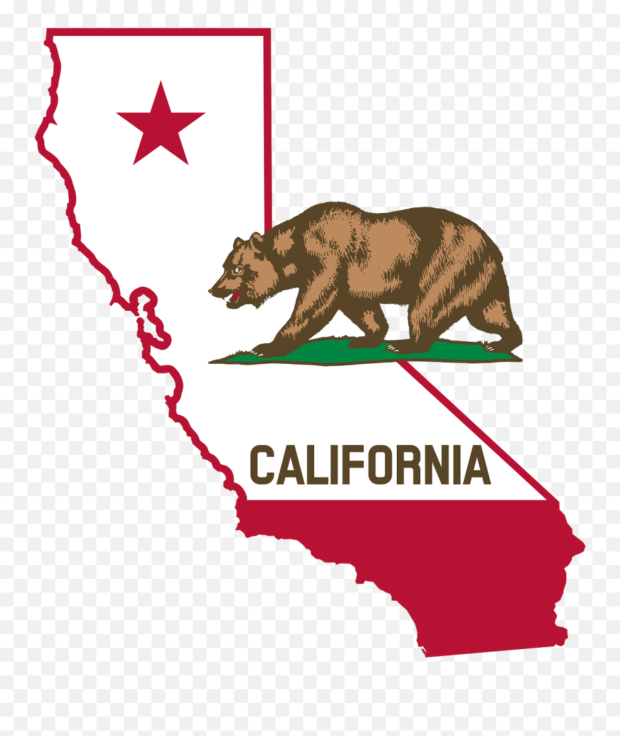 California Bear Flag Map Usa - California Map With Bear Emoji,California State Flag Emoji