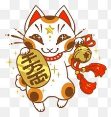 Cat Maneki Neko Luckycat - Png Emoji