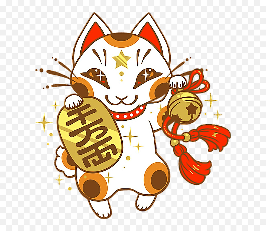 Cat Maneki Neko Luckycat Lucky - Maneki Neko Cat Png Emoji,Lucky Cat Emoji