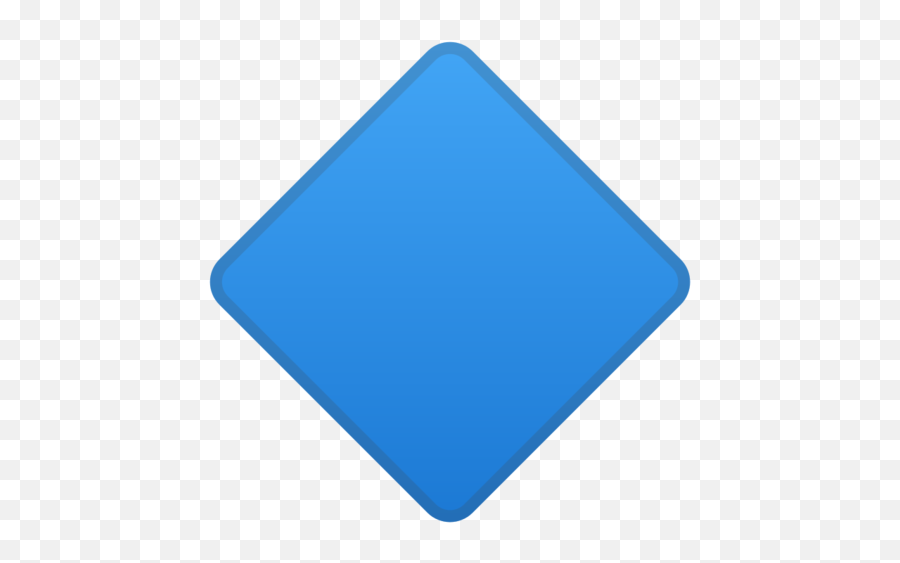 Large Blue Diamond Emoji - Triangle,Crown Diamond Emoji