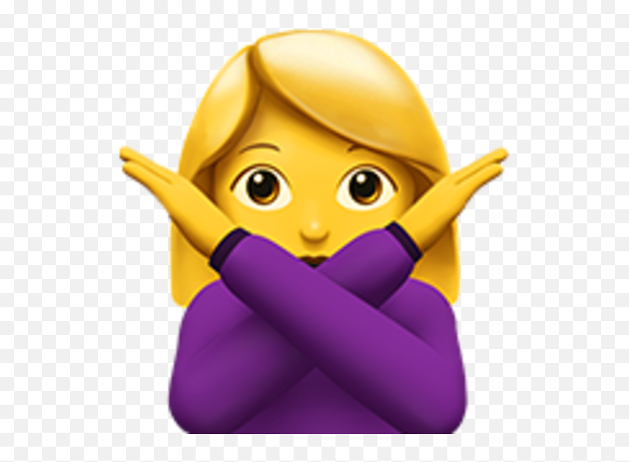 No Emoji Iphone Gesture Emoticon - Girl Crossing Arms Emoji,No Emoji