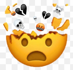 Popular and Trending explosion Stickers PicsArt - Apple Exploding Head Emoji