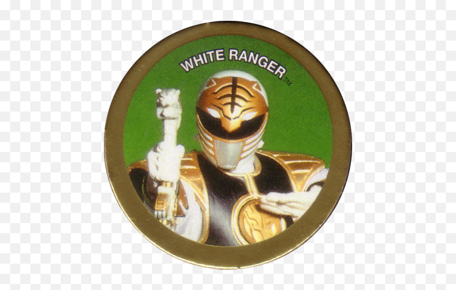 White Ranger Pog - Mcdonalds Power Ranger Pogs Emoji,Pog Emoji