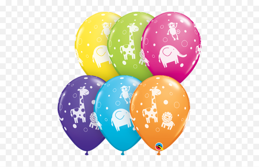 Vinyl Baby Jungle Animals - Balloon Emoji,Party Poppers Emoji
