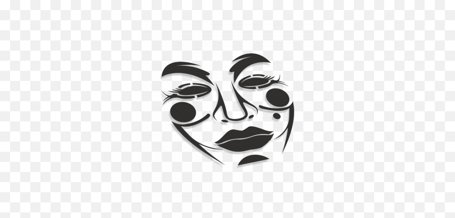 Fawkes Girl Mask Stickers Car Moto Bike 3d Stickers - Anonymous Emoji,Shocker Hand Emoji