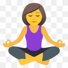 Emoji Woman in lotus position to copypaste wpRock - Lotus Position
