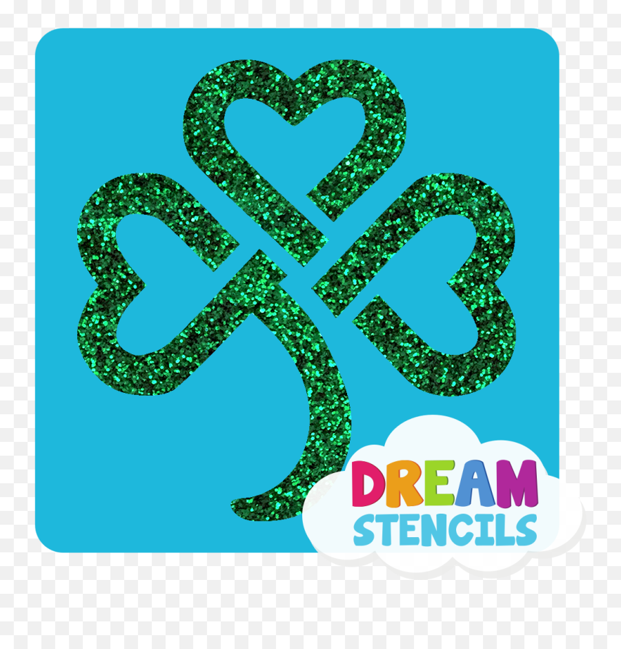 Celtic Shamrock Glitter Tattoo Stencil - Hp 5pc Pack Glitter Stencil Emoji,Shamrock Emoji