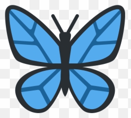 Butterfly Emoji Clipart - Butterfly Emoji Twitter,Bug Emoji