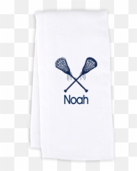 Personalized Burp Cloth With Lacrosse - Lacrosse Stick Emoji,Lacrosse Emoji