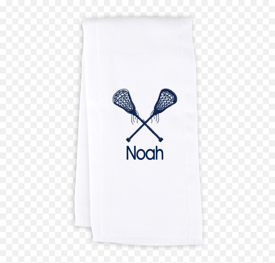 Personalized Burp Cloth With Lacrosse - Lacrosse Stick Emoji,Lacrosse Emoji