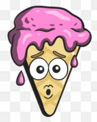 Emoji Cone Cartoon Cream Ice Icon - Clip Art,Ice Emoji